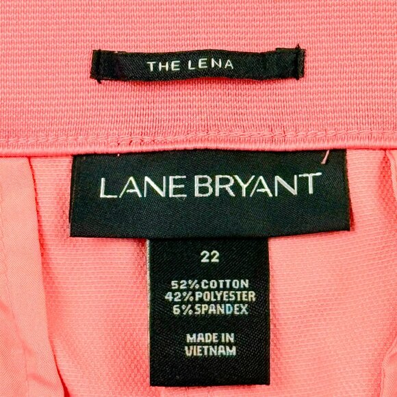 Lane Bryant Women's The Lena Stretch Curvy Coral Cropped Pants Plus Size 22 NWOT - Picture 5 of 10